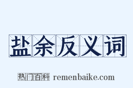 盐余反义词是什么意思的图片